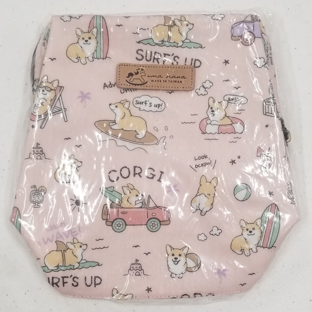 Waterproof Corgi Large Opening Makeup Cosmetic Bag - Picture 11 of 16